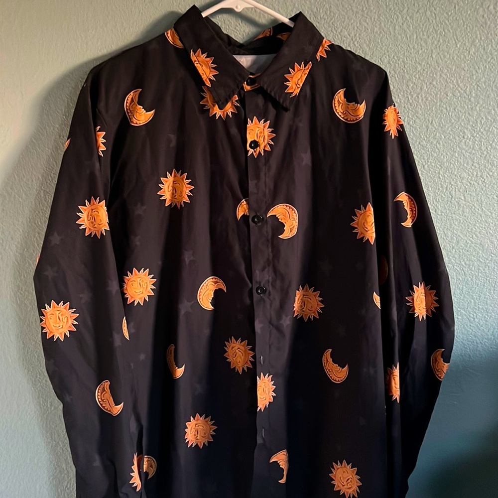sun and moon long sleeve button up